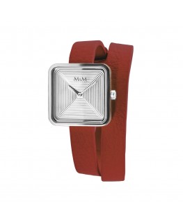 DOUBLE LEATHER STRAP M&M WATCH