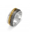 SILVER AND GOLD EVASTONE RING