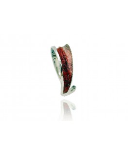 ARIOR RED AND PINK SILVER RING