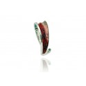 ARIOR RED AND PINK SILVER RING
