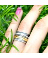 SILVER AND GOLD EVASTONE 5 RINGS