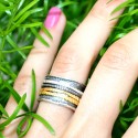 SILVER AND GOLD EVASTONE 5 RINGS