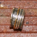 SILVER AND GOLD EVASTONE WITH 4 RINGS