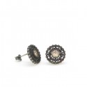 VAPOUR SILVER EARRINGS WITH STONES