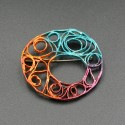 HAND PAINTED SILVER BROOCH BY MARTA GALLART