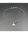 SILVER NECKLACE WITH AGATHES