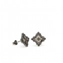 VAPOUR SILVER EARRINGS WITH STONES