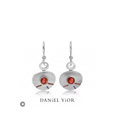 SILVER EARRINGS WITH SUNSTONE BY DANIEL VIOR