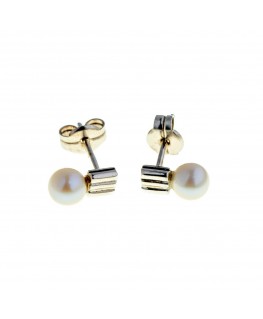 WHITE GOLD EARRINGS WITH PEARLS
