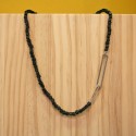 LAVA NECKLACE WITH SILVER CLOSURE