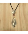DESIGN SILVER AND GOLD NECKLACE WITH RODOLITE AND DIAMOND