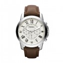 FOSSIL WATCH WITH LEATHER STRAP AND ROMAN NUMBERS
