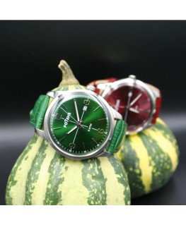 GREEN POTENS WATCH WITH LEATHER STRAP