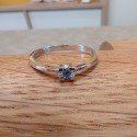 SILVER RING WITH FINE AQUAMARINE