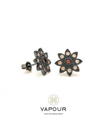 PENDIENTES VAPOUR DE PLATA CON PIEDRAS