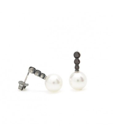 VAPOUR SILVER EARRINGS WITH STONES