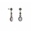 VAPOUR SILVER EARRINGS WITH STONES