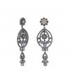 VAPOUR SILVER EARRINGS WITH STONES