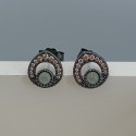 PENDIENTES VAPOUR DE PLATA CON PIEDRAS