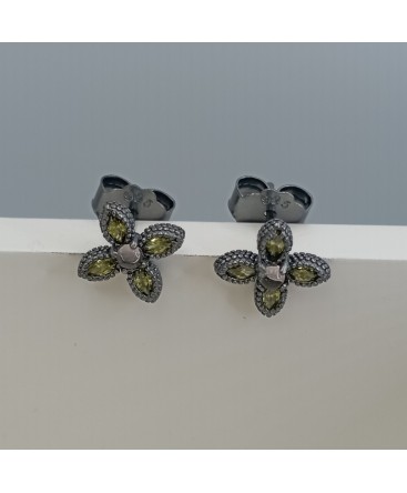 PENDIENTES VAPOUR DE PLATA CON PIEDRAS