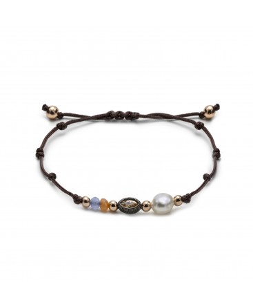 PULSERA VAPOUR DE CORDÓN CON PIEDRAS