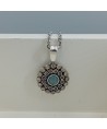 VAPOUR SILVER PENDANT WITH SYNTHETIC STONES