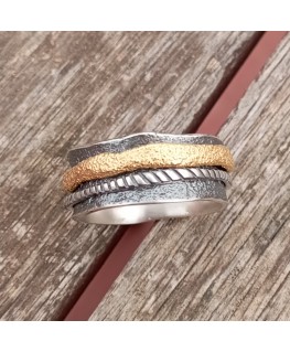 SILVER EVASTONE 2 RINGS OVER THE BASE