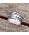 ANILLO EVASTONE DE PLATA CON AGUAMARINA