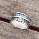 ANILLO EVASTONE DE PLATA CON AGUAMARINA