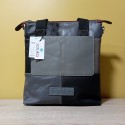 BOLSO DE CUIR DE SORUKA GRAN GRIS I NEGRE