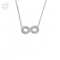 FOSSIL SILVER NECKLACE WITH INFINITE