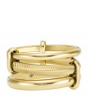 FOSSIL GOLDPLATED STEEL RING