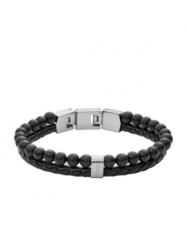 FOSSIL STEEL AND NYLON BRACELET