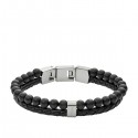 FOSSIL STEEL AND NYLON BRACELET