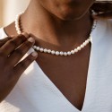 6MM PEARL NECKLACE WITH SILVER CLOSURE